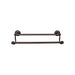 Top Knobs Edwardian Double Bath Towel Bar - Ribbon Backplate-DirectSinks