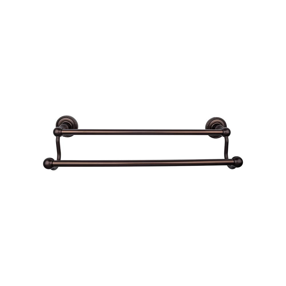 Top Knobs Edwardian Double Bath Towel Bar - Rope Backplate-DirectSinks