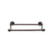 Top Knobs Edwardian Double Bath Towel Bar - Rope Backplate-DirectSinks