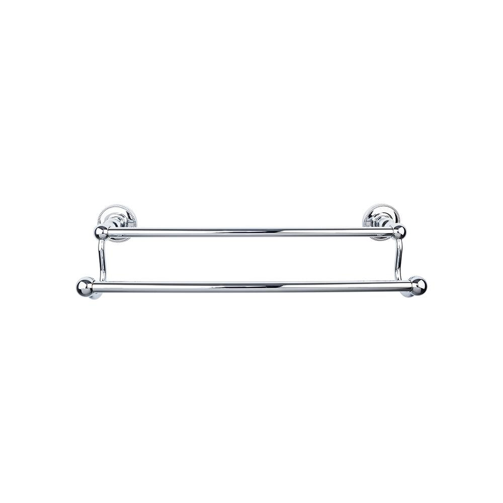 Top Knobs Edwardian Double Bath Towel Bar - Beaded Backplate-DirectSinks
