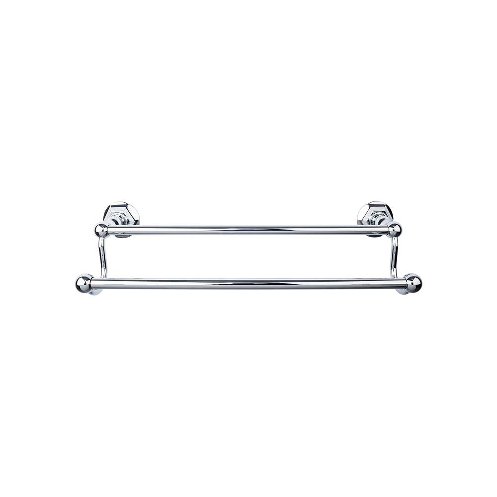 Top Knobs Edwardian Double Bath Towel Bar - Hex Backplate-DirectSinks