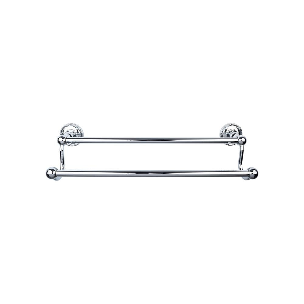 Top Knobs Edwardian Double Bath Towel Bar - Ribbon Backplate-DirectSinks