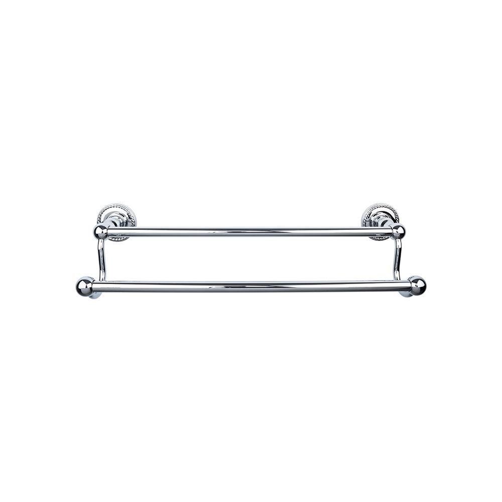 Top Knobs Edwardian Double Bath Towel Bar - Rope Backplate-DirectSinks