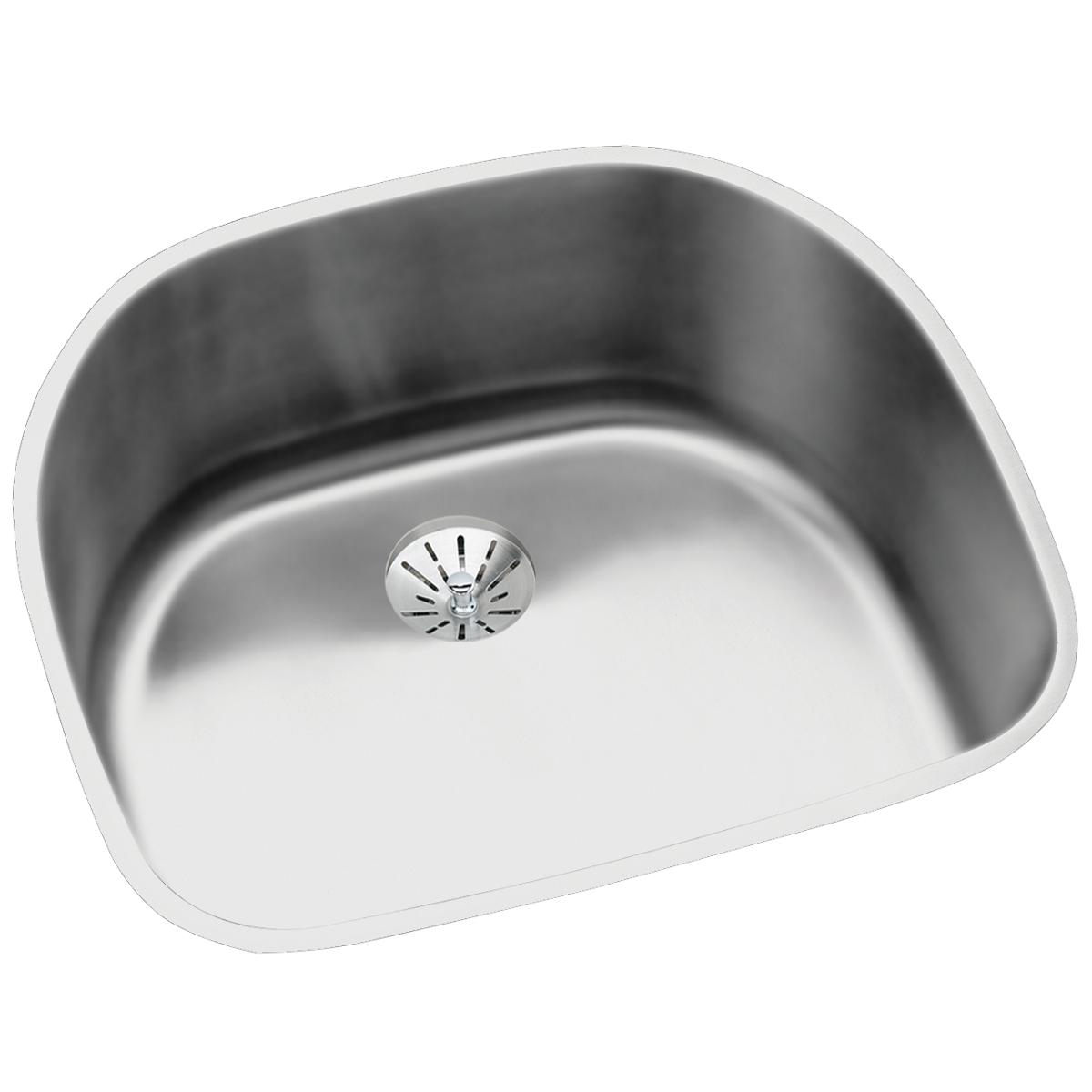 Elkay Lustertone Classic Stainless Steel 23-5/8" x 21-1/4" x 10" Single Bowl Undermount Sink with Perfect Drain