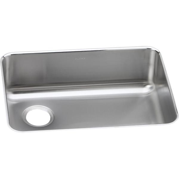 ELUH2317L Elkay Lustertone Classic Stainless Steel 25-1/2" x 19-1/4" x 8", Single Bowl Undermount Sink with Left Drain