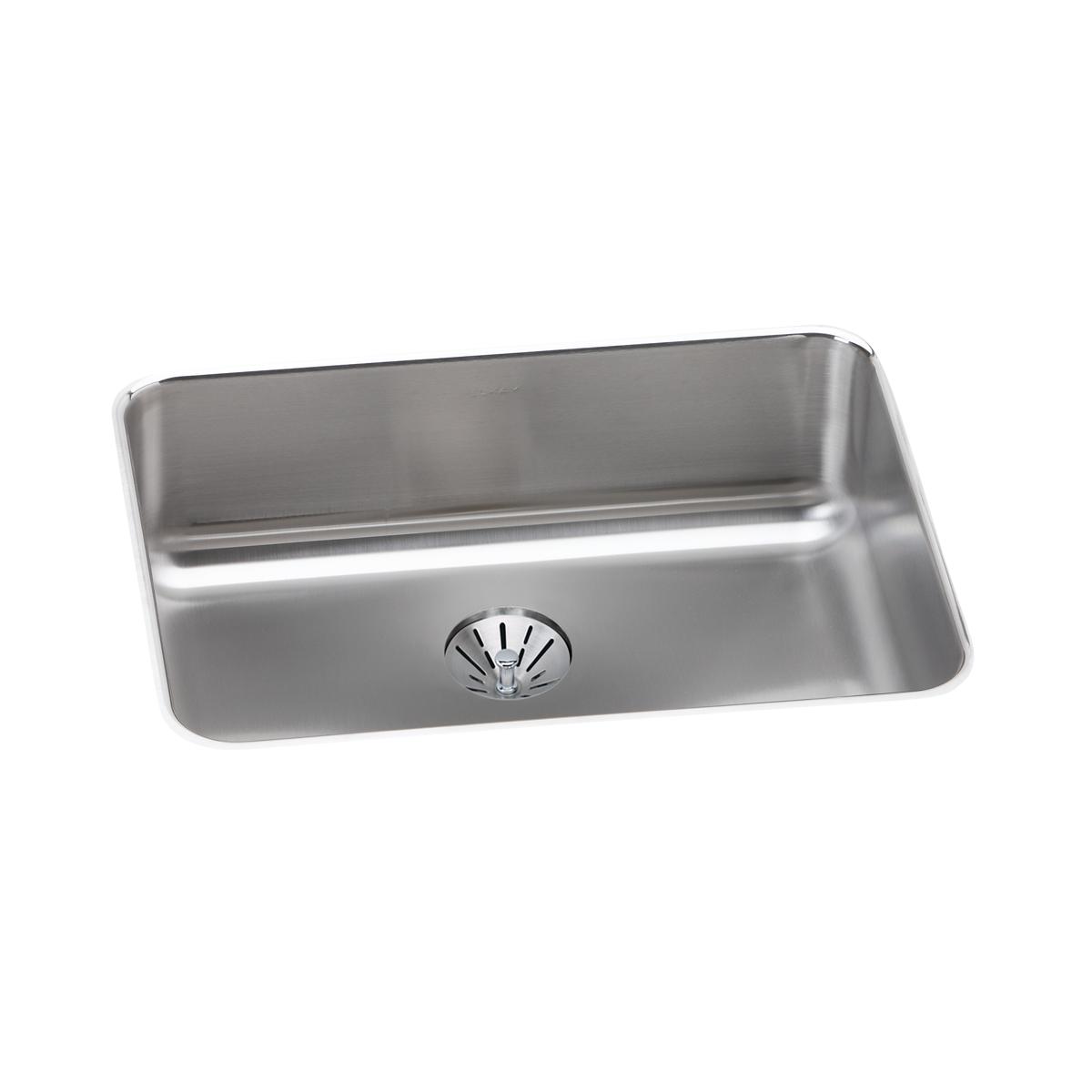 Elkay Lustertone Classic Stainless Steel 25-1/2" x 19-1/4" x 8" Single Bowl Undermount Sink with Perfect Drain