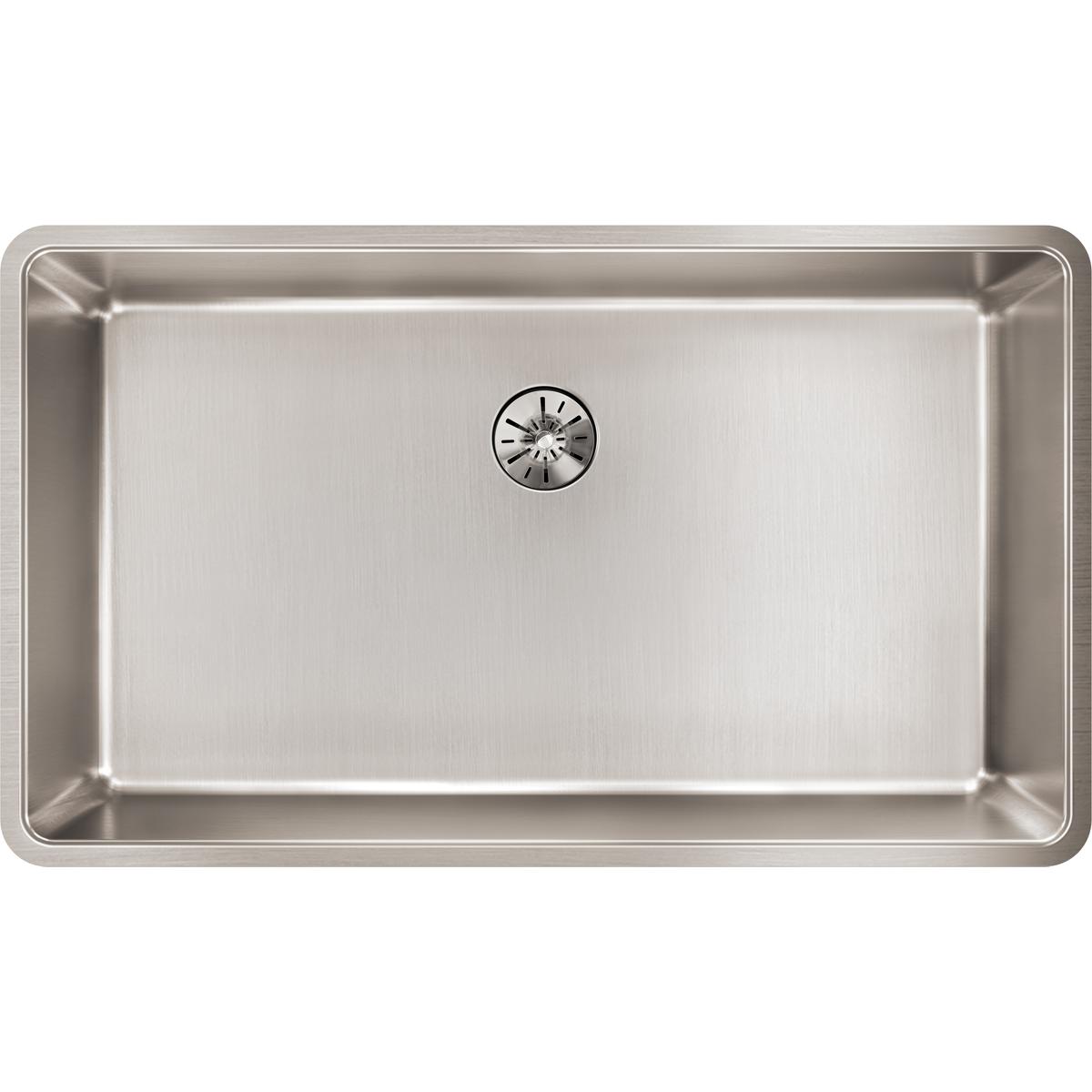 Elkay Lustertone Iconix Stainless Steel 32-1/2" x 19-1/2" x 9" Single Bowl Undermount Sink with Perfect Drain