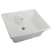 Kingston Brass Forte White China Vessel Bathroom Sink with Overflow Hole and Faucet Hole-Bathroom Sinks-Free Shipping-Directsinks.