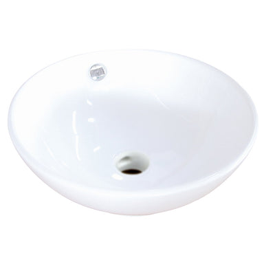 Kingston Brass Perfection White China Vessel Bathroom Sink with Overflow Hole-Bathroom Sinks-Free Shipping-Directsinks.