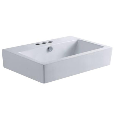 Kingston Brass Clearwater China Vessel Bathroom Sink with Overflow Holes and 3 Faucet Holes-Bathroom Sinks-Free Shipping-Directsinks.