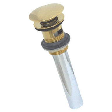 Kingston Brass Fauceture Push Pop-up Drain with Overflow Hole in Polished Brass-Bathroom Accessories-Free Shipping-Directsinks.