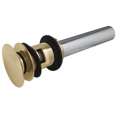 Kingston Brass Fauceture Push Pop-up Drain with Overflow Hole in Polished Brass-Bathroom Accessories-Free Shipping-Directsinks.