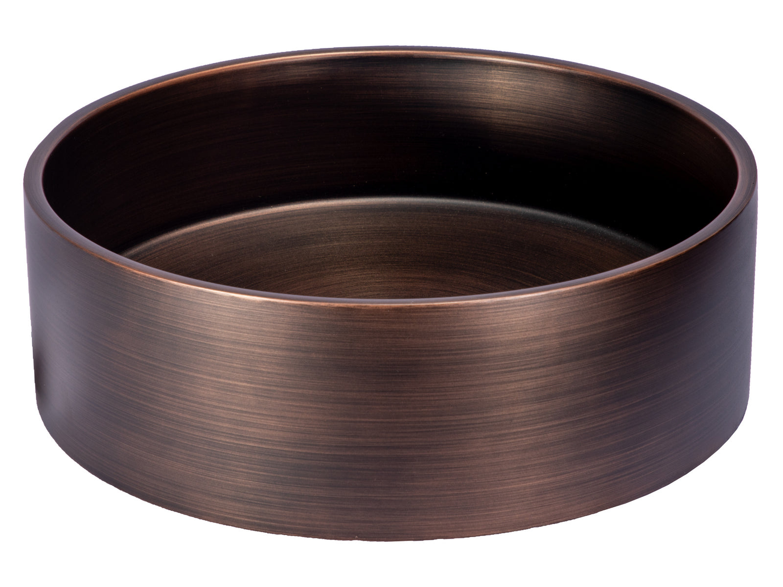 Round Thick Rim Stainless Steel Bathroom Vessel Sink in Bronze ...