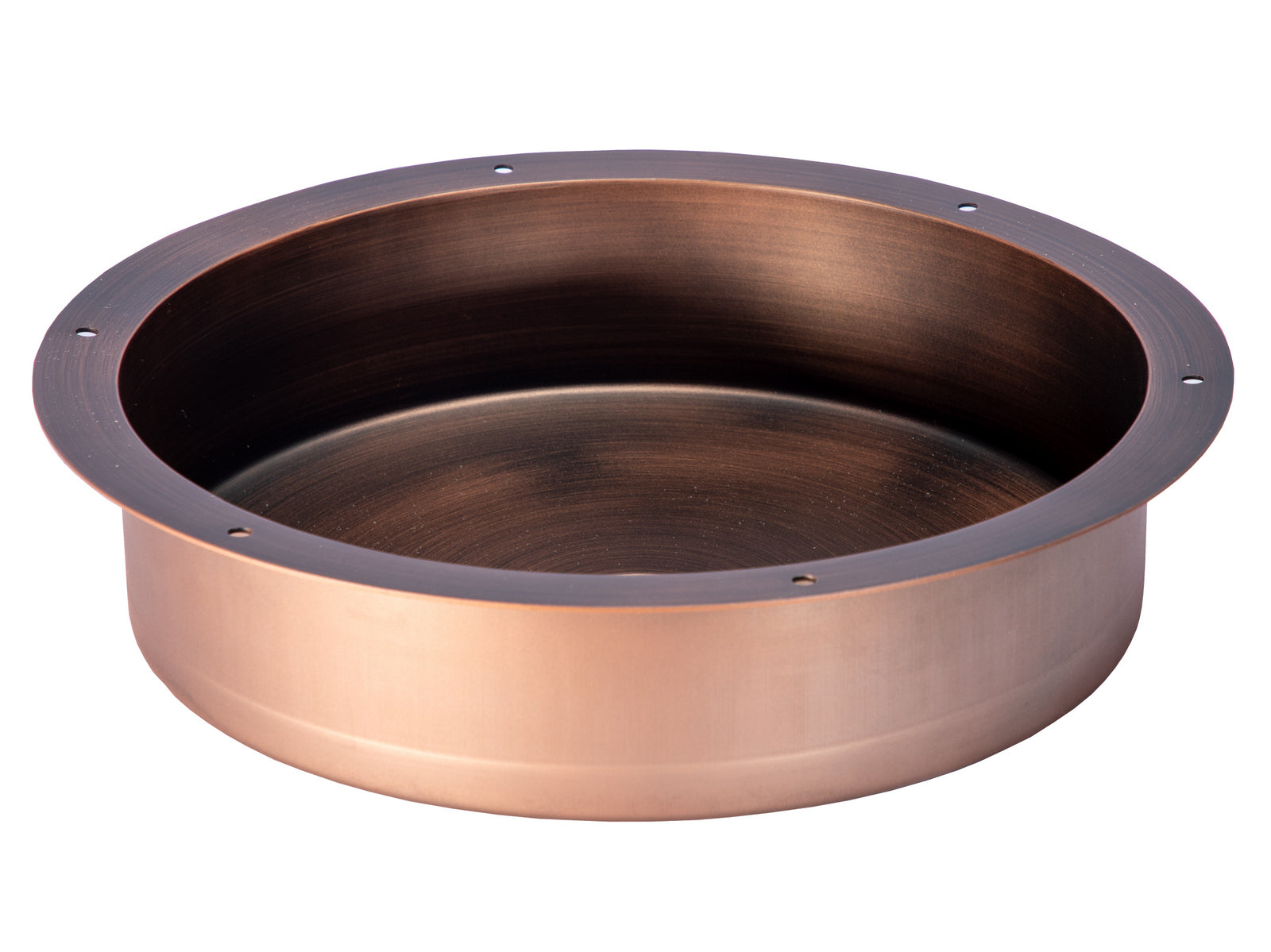 15" Round Stainless Steel Undermount Bathroom Sink with Drain in Bronze