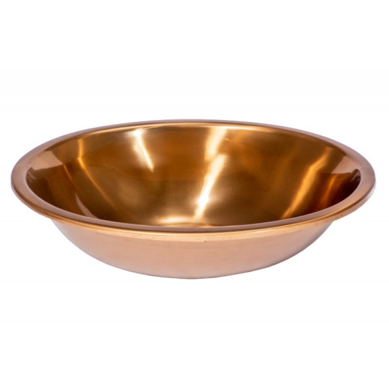 Oval 17 1/2" x 14" Top Mount Stainless Steel Bathroom Sink with Drain in Rose Gold