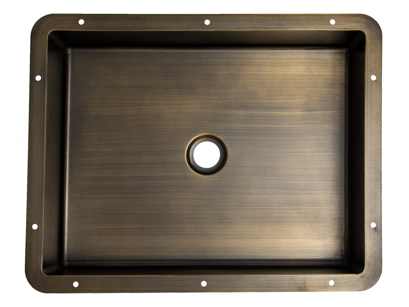 Rectangular 20' x 16" Undermount Stainless Steel Bathroom Sink and Drain in Antique Gold