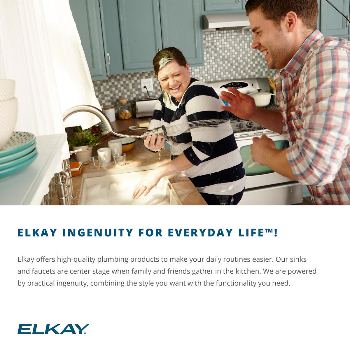 Elkay Crosstown 18 Gauge Stainless Steel 31-1/2" x 18-1/2" x 9", Single Bowl Undermount Sink Kit with Faucet-Kitchen Sink & Faucet Combos-Elkay