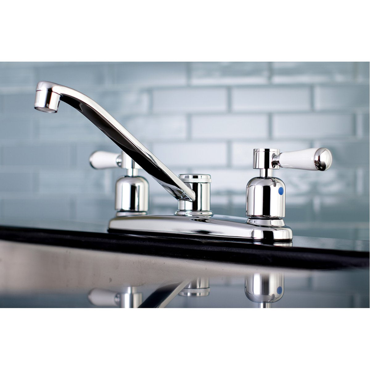 Kingston Brass FB111DPL Centerset Kitchen Faucet in Polished Chrome