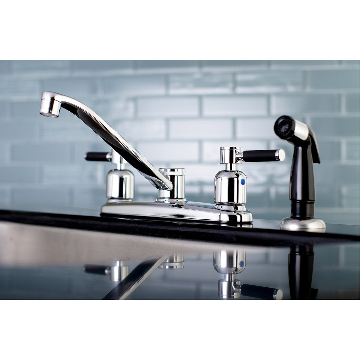 Kingston Brass FB112DKL Centerset Kitchen Faucet in Polished Chrome