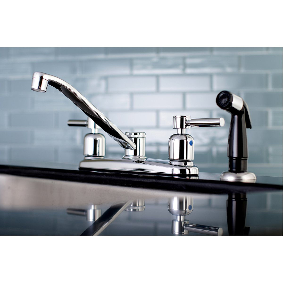 Kingston Brass FB112DL Centerset Kitchen Faucet in Polished Chrome