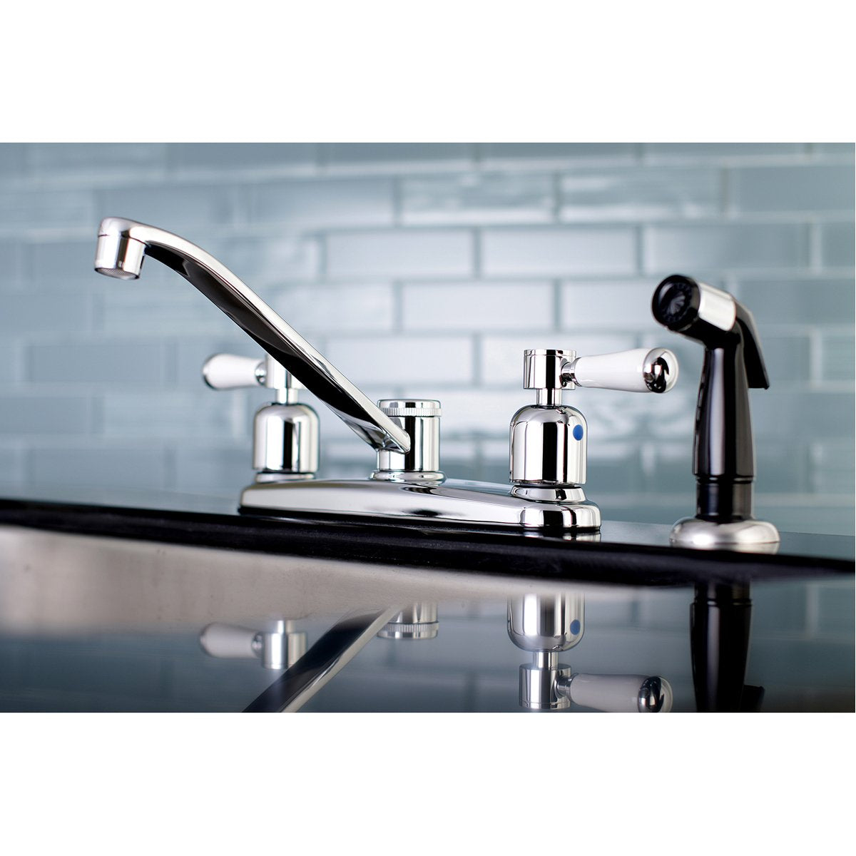 Kingston Brass FB112DPL Centerset Kitchen Faucet in Polished Chrome