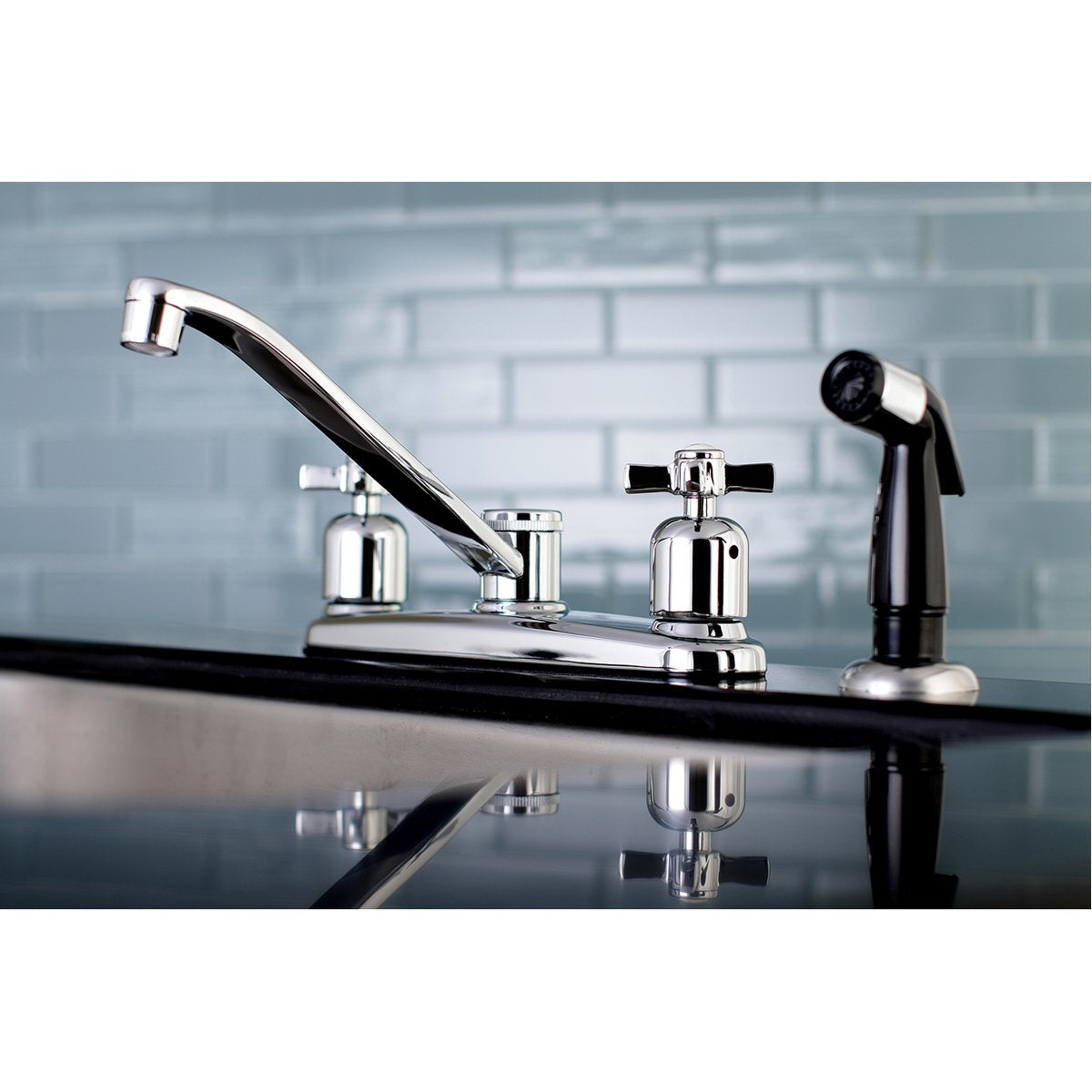 Kingston Brass FB112ZX Centerset Kitchen Faucet in Polished Chrome