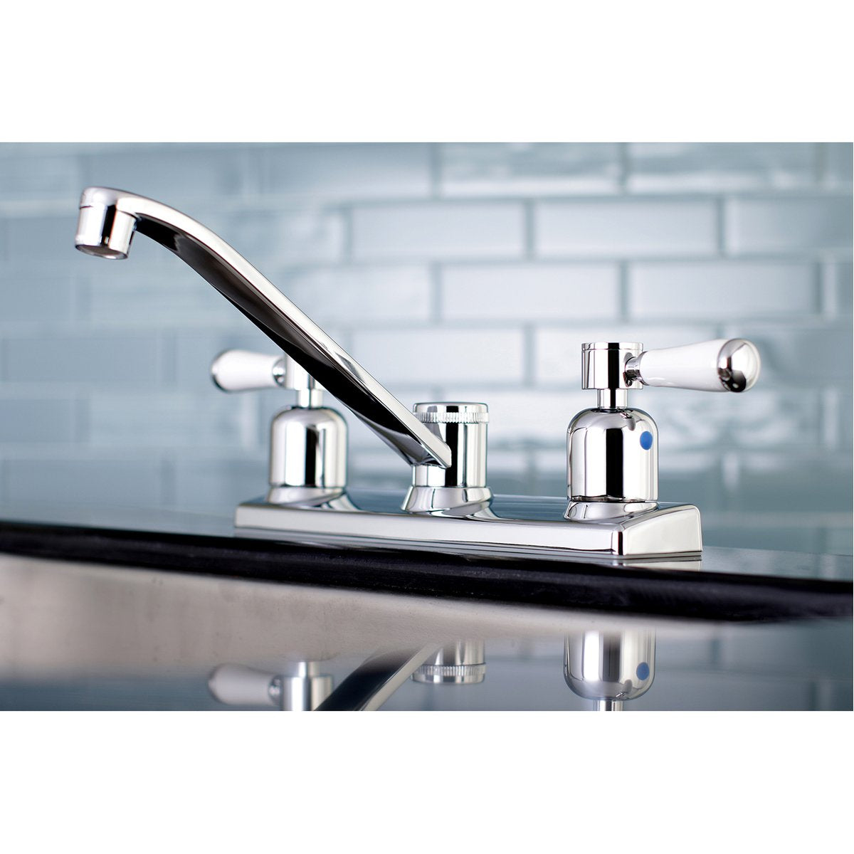 Kingston Brass FB121DPL Centerset Kitchen Faucet in Polished Chrome