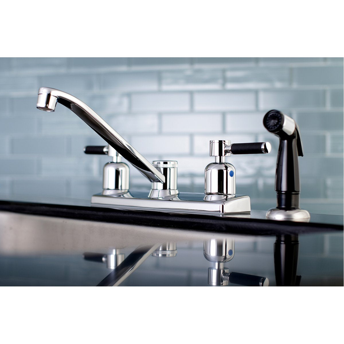 Kingston Brass FB122DKL Centerset Kitchen Faucet in Polished Chrome