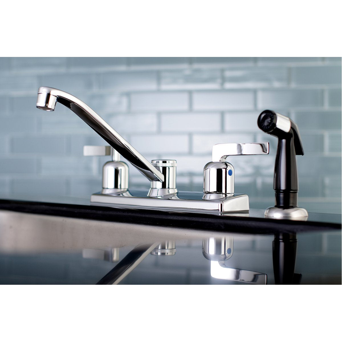 Kingston Brass FB122EFL Centerset Kitchen Faucet in Polished Chrome