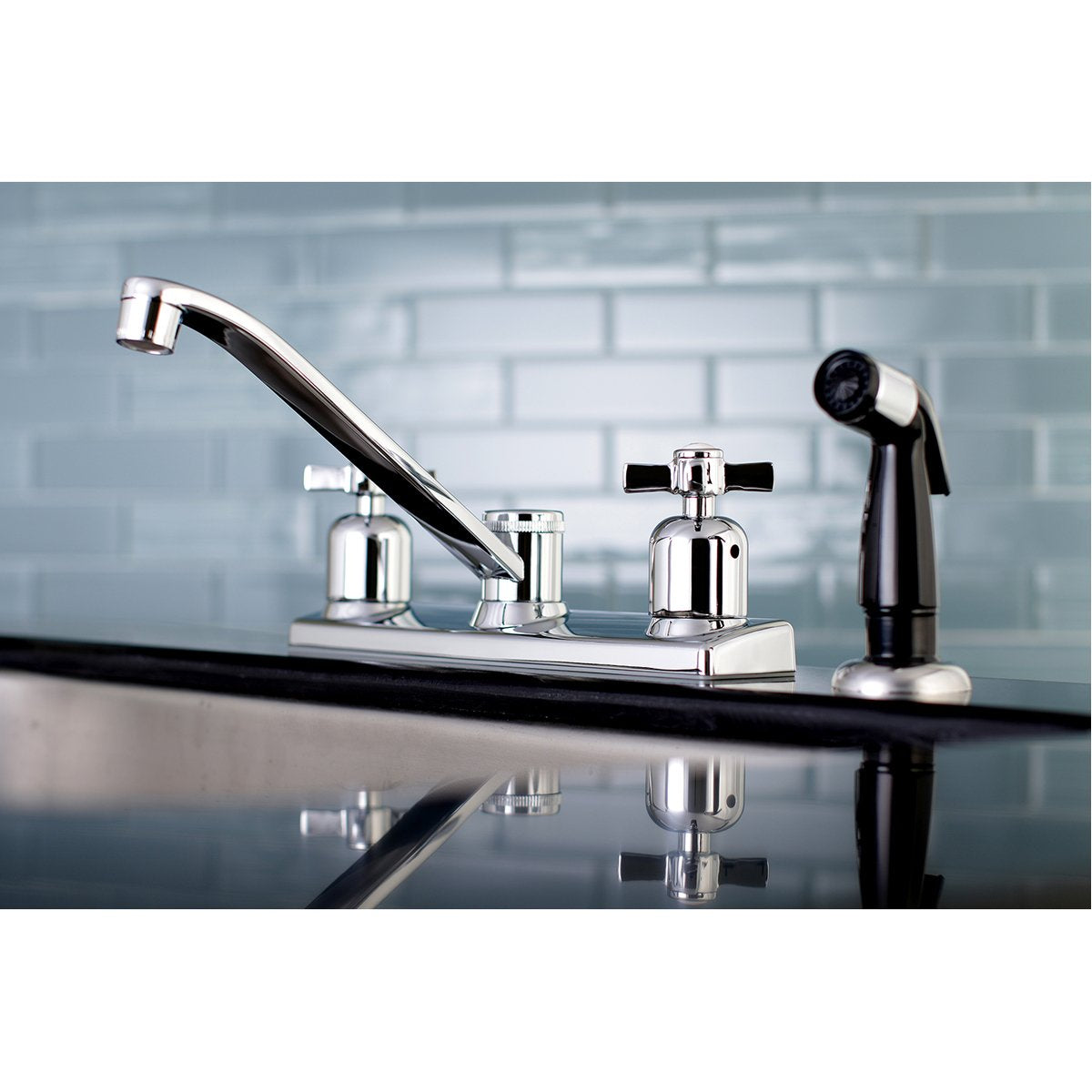 Kingston Brass FB122ZX Centerset Kitchen Faucet in Polished Chrome