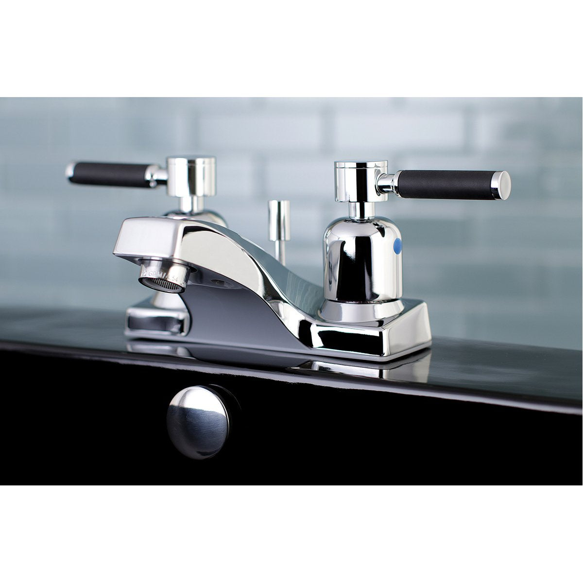 Kingston Brass FB201DKL 4-Inch Centerset Bathroom Faucet in Polished Chrome