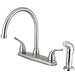 Kingston Brass Yosemite 8-Inch Centerset Kitchen Faucet with Matching Side Sprayer-Kitchen Faucets-Free Shipping-Directsinks.