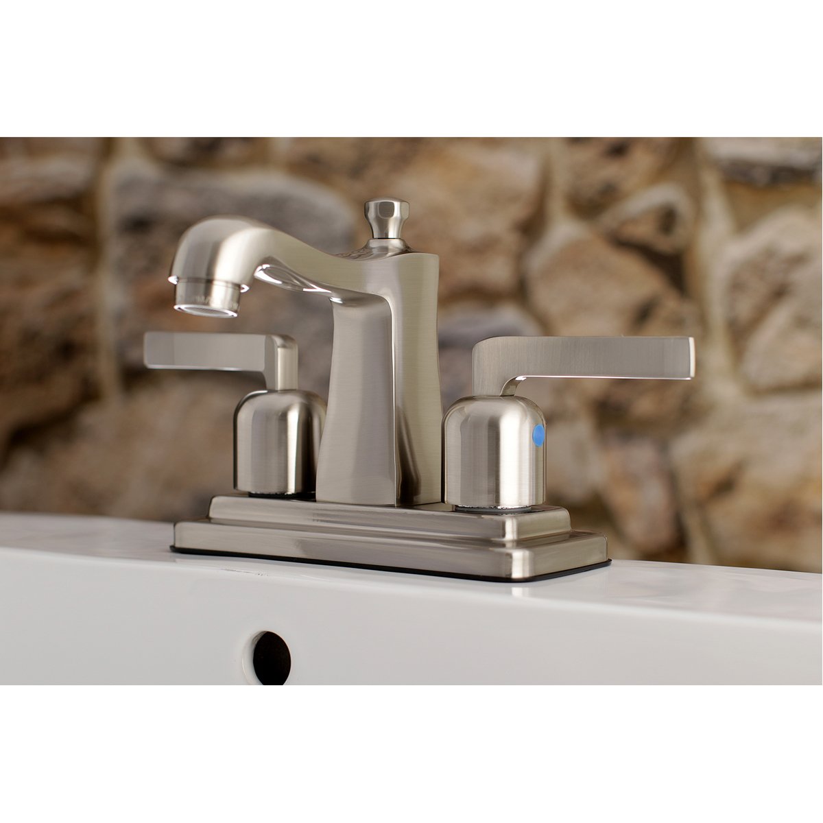 Kingston Brass Centurion Two-Handle 4" Centerset Deck Mount Bathroom Faucet