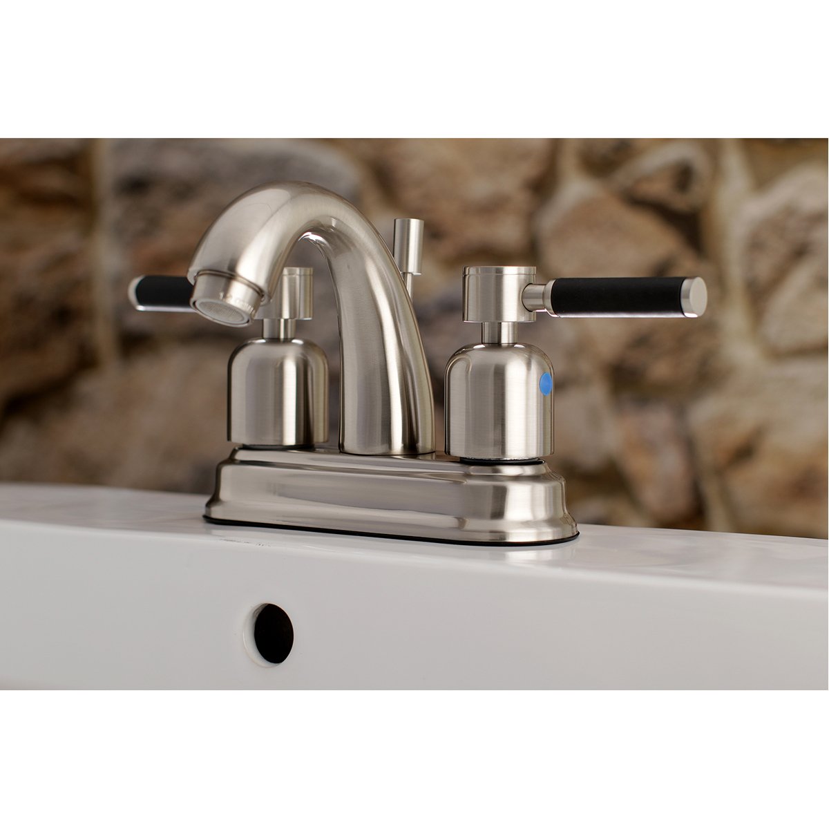 Kingston Brass Kaiser Deck Mount 4-Inch Centerset Bathroom Faucet
