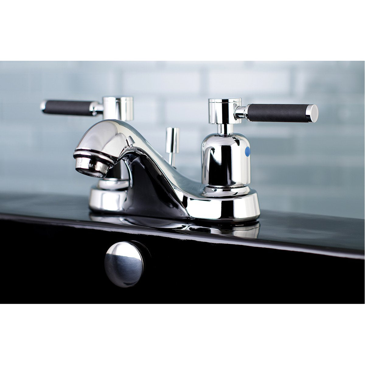 Kingston Brass Kaiser 4-Inch Centerset Deck Mount Bathroom Faucet