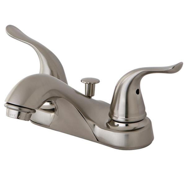 Kingston Brass Yosemite 4-Inch Centerset Two Handle Lavatory Faucet with Pop-up Drain-Bathroom Faucets-Free Shipping-Directsinks.