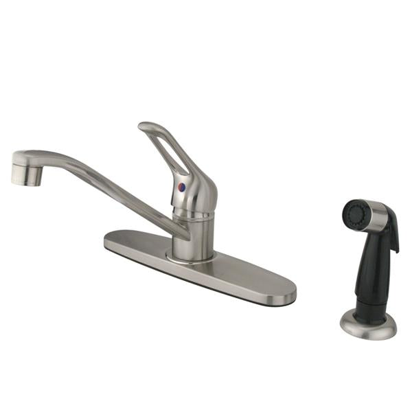Kingston Brass 8-Inch Centerset Kitchen Faucet with Side Sprayer-Kitchen Faucets-Free Shipping-Directsinks.