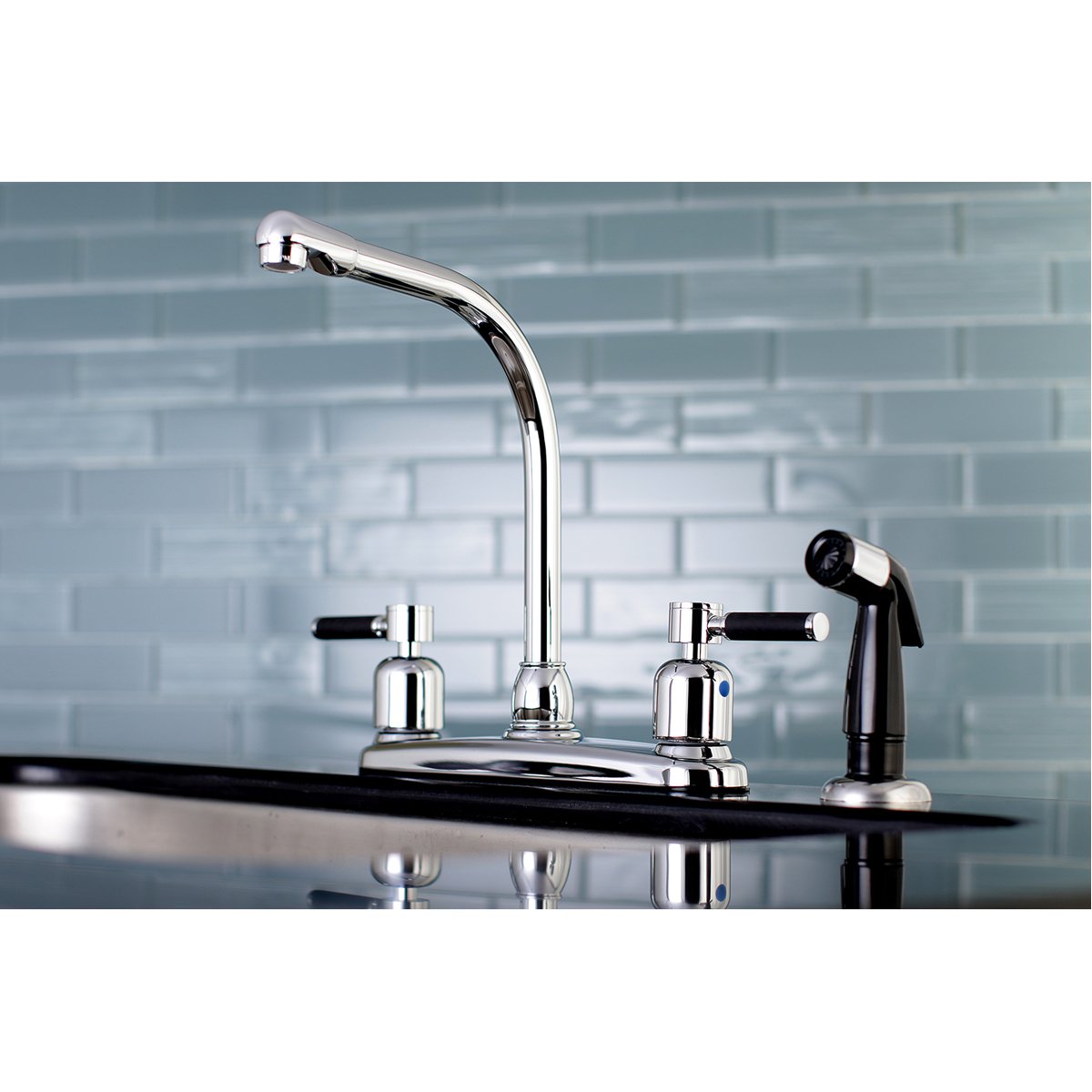 Kingston Brass FB751DKL Centerset Kitchen Faucet in Polished Chrome