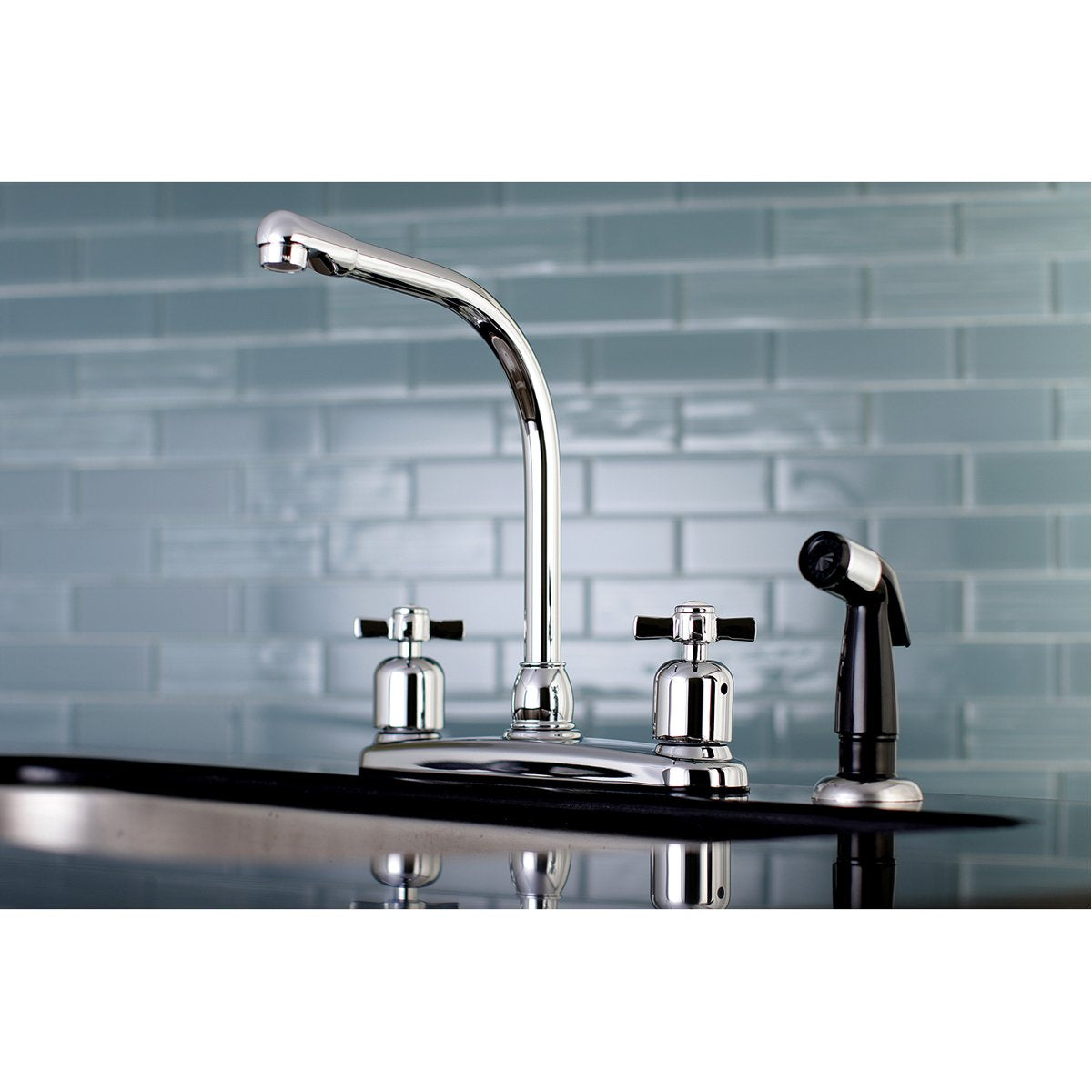 Kingston Brass FB751ZX Centerset Kitchen Faucet in Polished Chrome