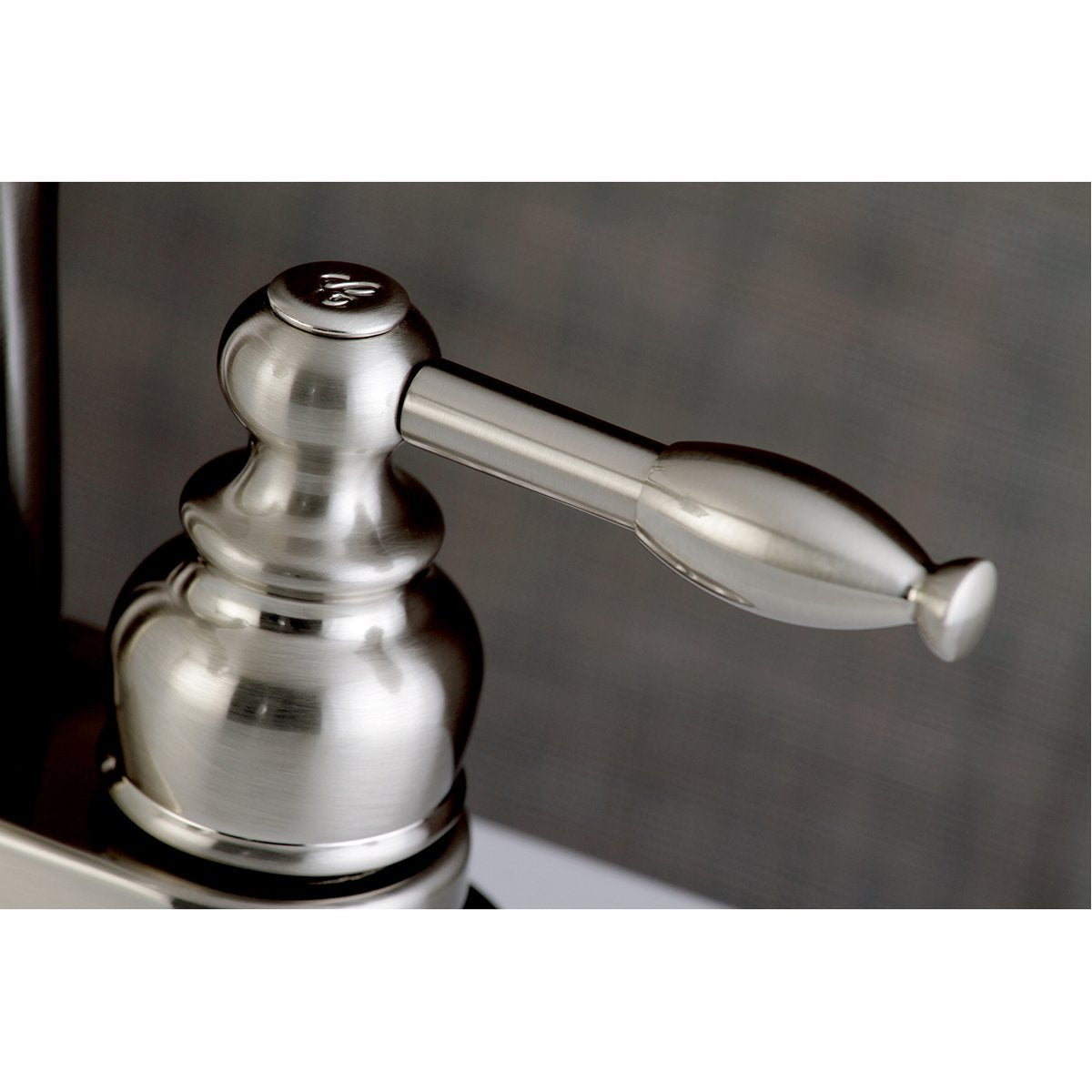 Kingston Brass Knight Deck Mount 4-Inch Centerset Bathroom Faucet