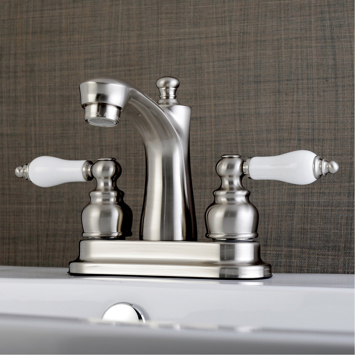 Kingston Brass Victorian Deck Mount 4-Inch Centerset Bathroom Faucet-DirectSinks