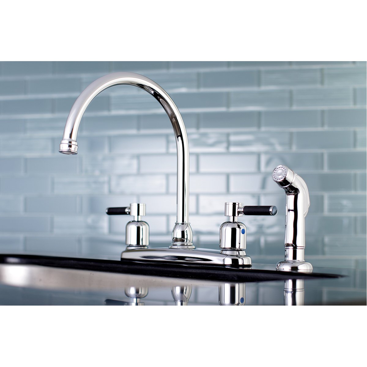 Kingston Brass Kaiser 4-Hole Centerset Kitchen Faucet