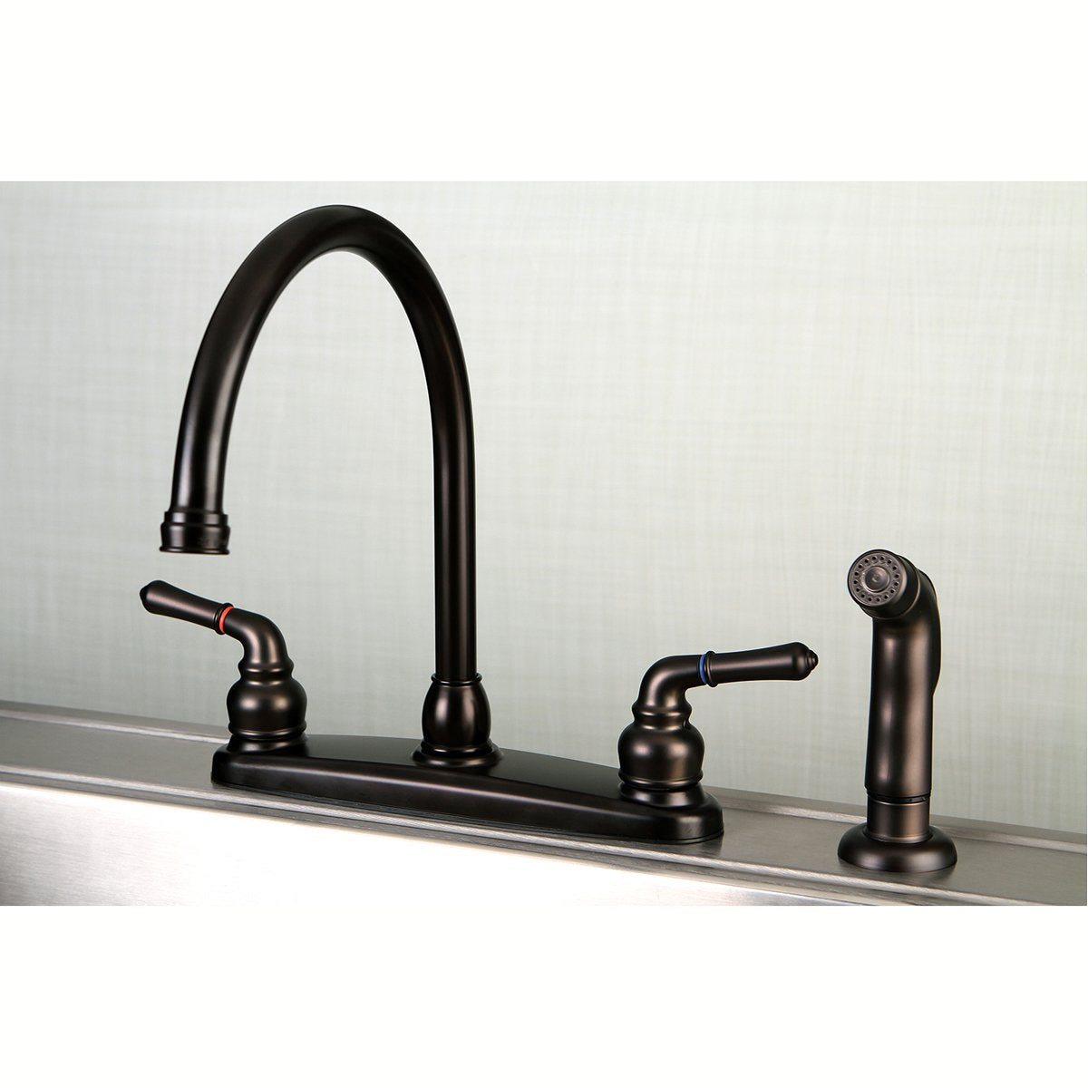 Kingston Brass Magellan Deck Mount Centerset Kitchen Faucet