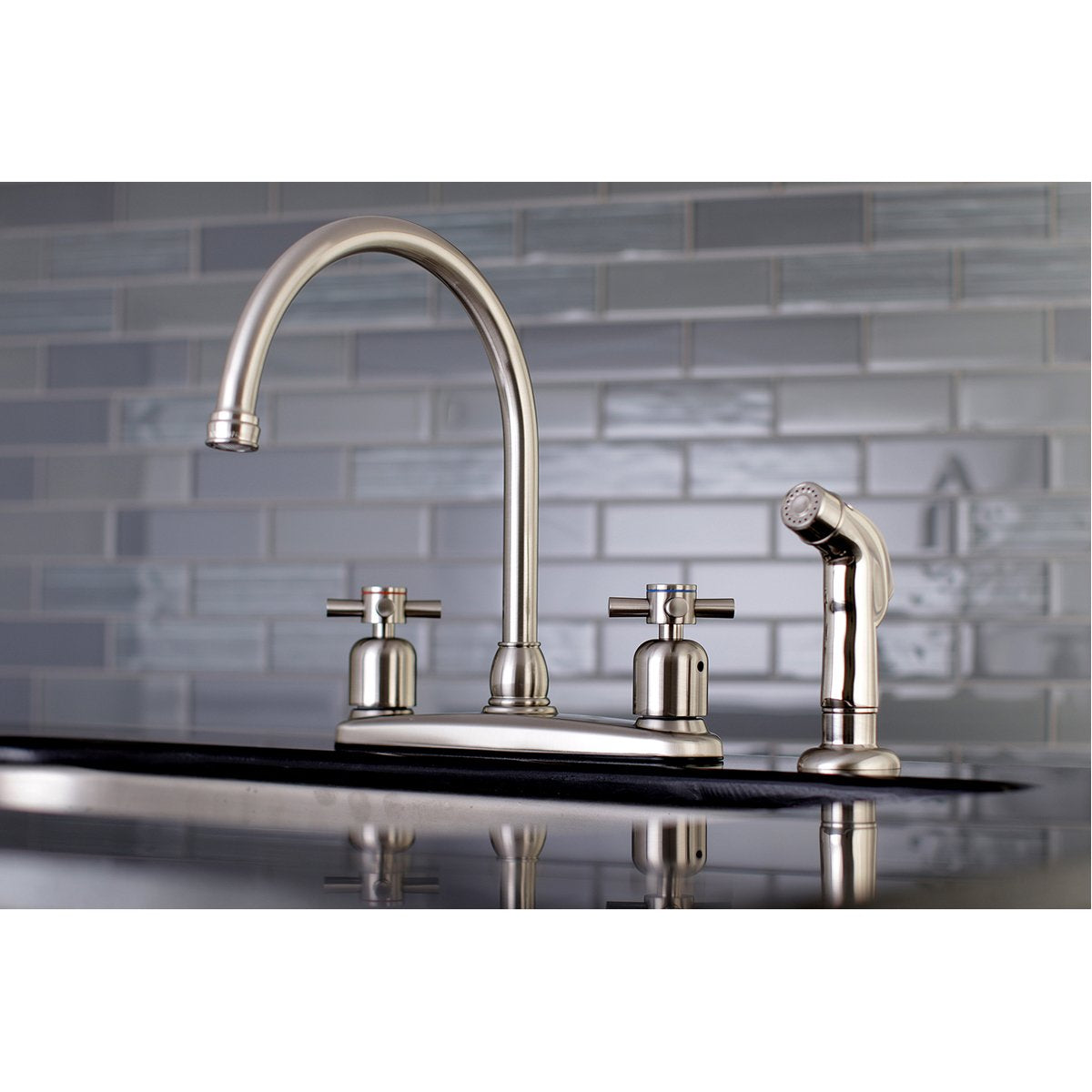 Kingston Brass Concord Deck Mount Centerset Kitchen Faucet
