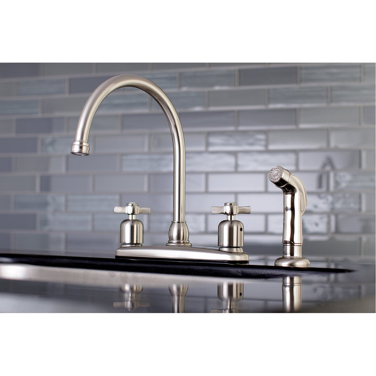 Kingston Brass Millennium Deck Mount Centerset Kitchen Faucet