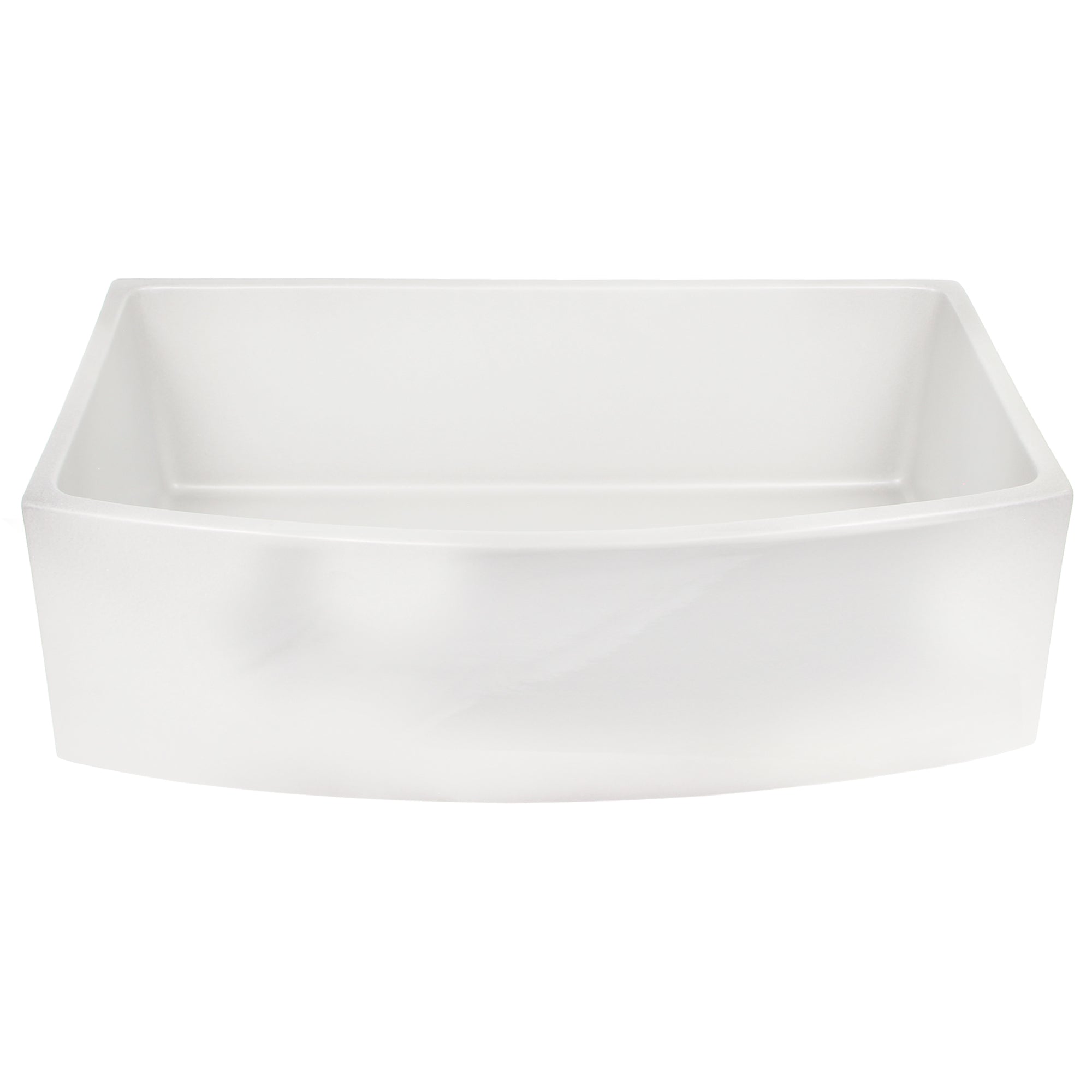 Nantucket Sinks 33 Inch White Farmhouse Fireclay Sink with Curved Apron