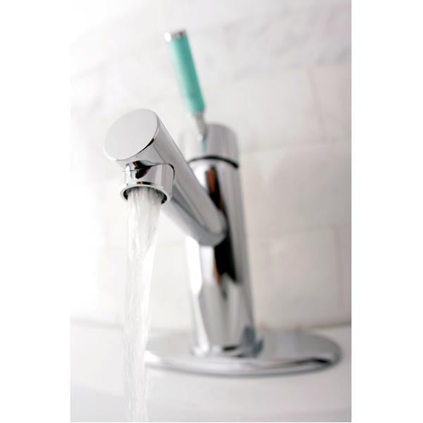 Kingston Brass Green Eden Single Handle Lavatory Faucet with Cover Plate-Bathroom Faucets-Free Shipping-Directsinks.