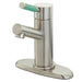 Kingston Brass Green Eden Single Handle Lavatory Faucet with Cover Plate-Bathroom Faucets-Free Shipping-Directsinks.