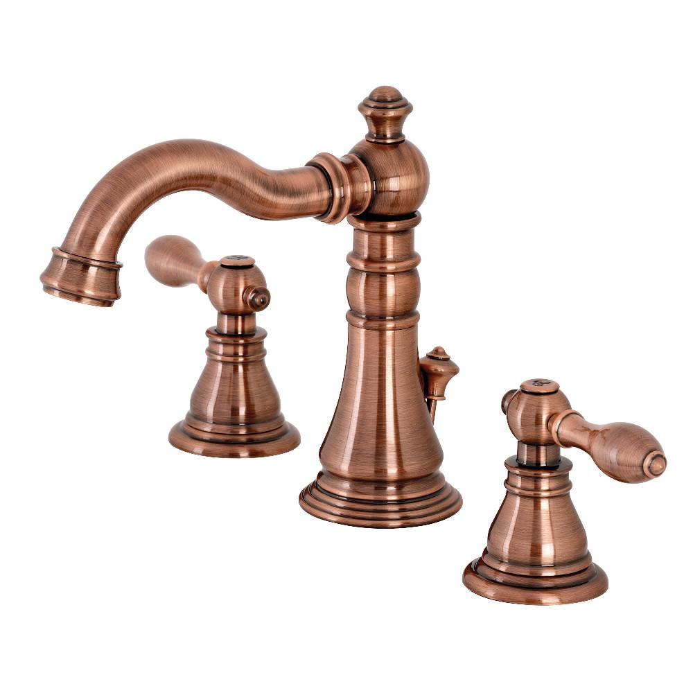 Kingston Brass Fauceture FSC197ACLAC American Classic Widespread Bathroom Faucet, Antique Copper