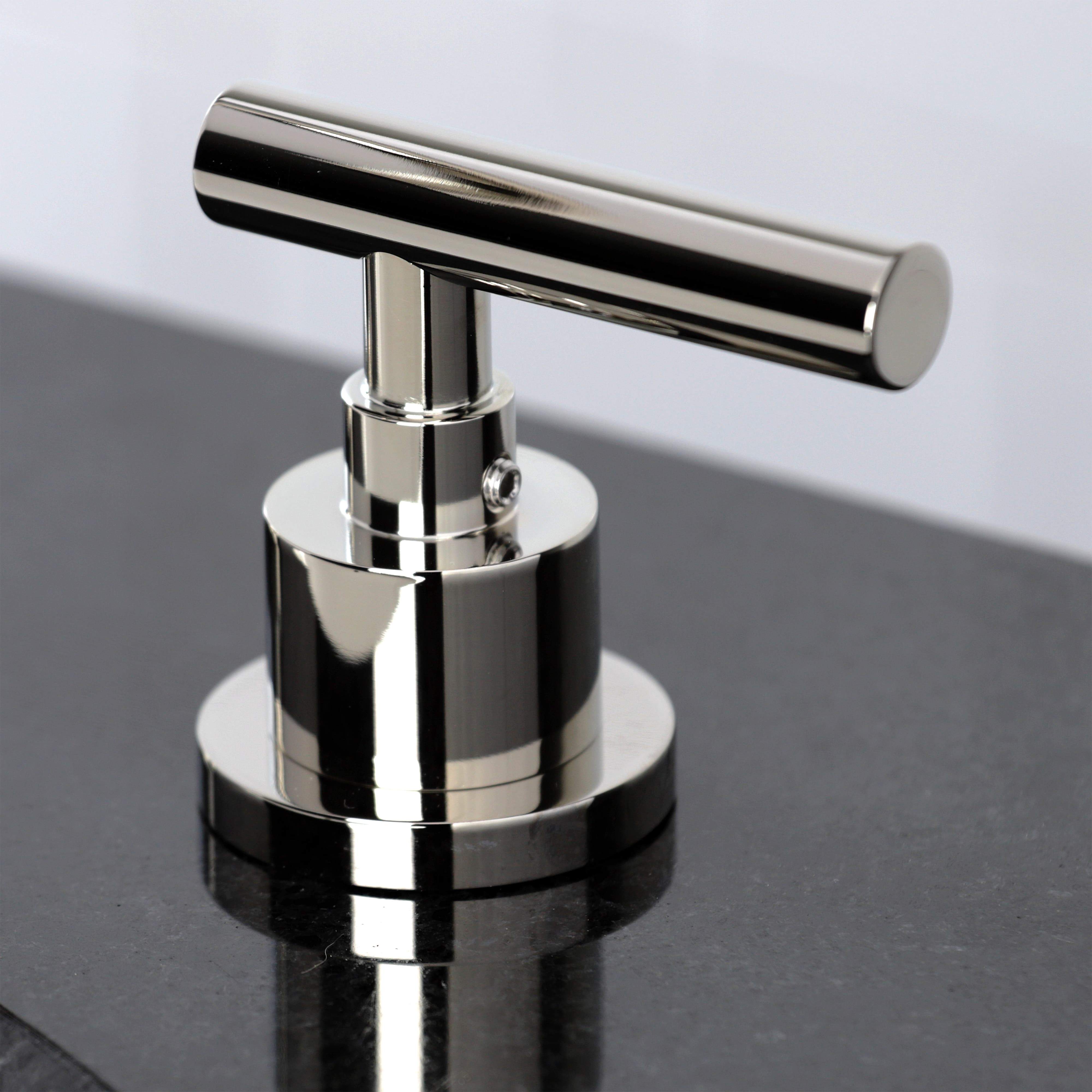 Kingston Brass FSC892XCML-P Manhattan Widespread Bathroom Faucet with Brass Pop-Up